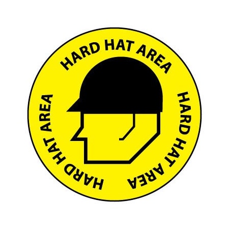 National Marker Co Walk On Floor Sign - Hard Hat Area WFS13